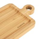 Bamboo serving tray with 2 handles