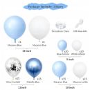 Girlanda balóny modro-strieborné 102 ks