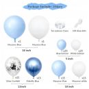 Garland balloons blue-silver 102 pcs