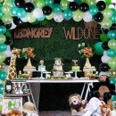 Garland balloons green-black-white 110 pcs