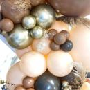 Garland balloons brown-gold 100 pcs