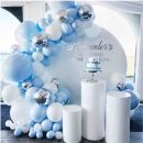 Garland balloons white-blue-silver 142 pcs