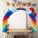 Arched balloon garland frame with table attachment