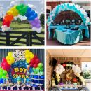 Arched balloon garland frame with table attachment