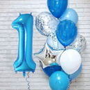 Balón modrý 100 cm č. 1