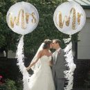 Balloon white + gold inscription Mrs 45 cm