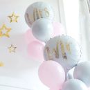 Balloon white + gold inscription Mrs 45 cm