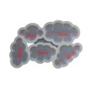 Form Silikon Lutscher Wolken 5 Stk