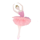 Girlanda ružová s baletkou Happy Birthday 3D XXL