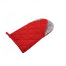 Kitchen glove red with a flower