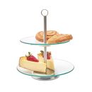 2-tier smooth glass stand