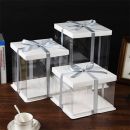Translucent white cake box 30 x 30 x 35 cm