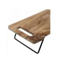 Tray with wood/metal legs 48x20 cm