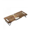 Tray with wood/metal legs 48x20 cm