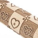 Roller wood heart decor 16/33 cm