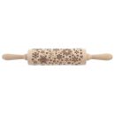 Walze, Holz, Flockendekor, 20/38 cm