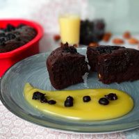 Gluténmentes brownie vaníliás pudinggal