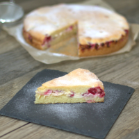 Gluten-free fruit and cheese sponge cake