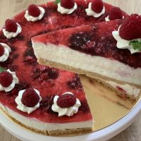 Malinový cheesecake