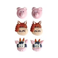 Set - cow, piglet, horse 6 pcs