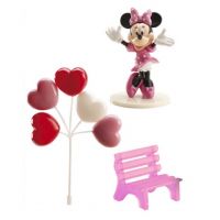 Minnie - sada myška, balóny, lavička