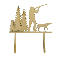 Zápich - poľovník so psom, drevo