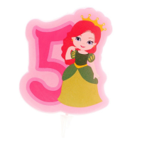 Cake candle no. 5 princess 9.5 cm