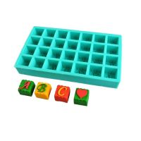 Form silicone cubes with letters