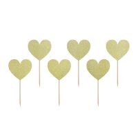 Stamp - 6 gold hearts