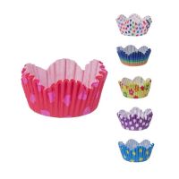 Paper cupcakes mix flower shape 80 pcs