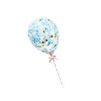 Zápich - balón s modrými konfetami