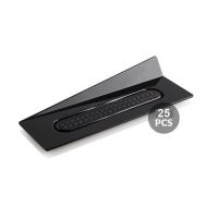 Black plastic pad 140 x 40 mm 25 pcs