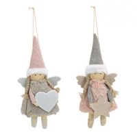 Pink-grey Angelica - tree decoration