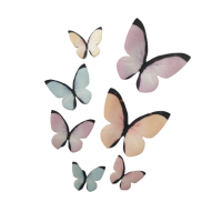 Oblátkové motýle mix pastelové