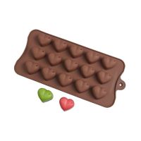 Forma silikon C srdíčka mini 15 ks
