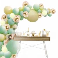 Garland balloons green-yellow 100 pcs