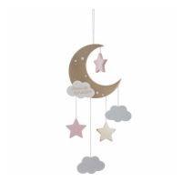 Golden moon hanging decoration