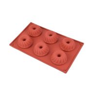 Classic silicone mini cake mold 6 pcs