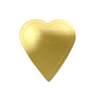 Podložka tenká zlatá srdce 20,6 x 18 cm