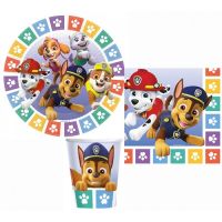 Partyset - Paw Patrol rot und weiß 36-tlg