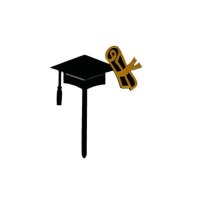 Zapich - graduation cap black acrylic