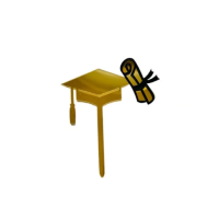 Zapich - graduation cap gold acrylic