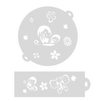 Butterfly and flower templates 2 pcs