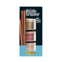 Farbpulver Metallic-Set Gold, Kupfer, Bronze 6g