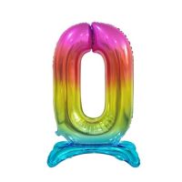 Color foil balloon standing no. 0