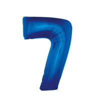 Blue foil balloon no. 7