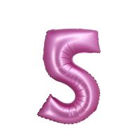 Pink foil balloon no. 5