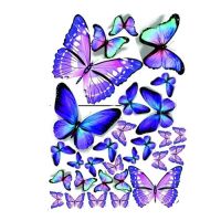 Wafer - Blue-purple butterflies A4