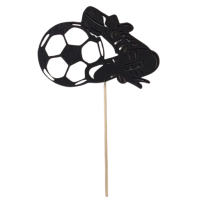 Indentation - soccer ball and wooden cleats