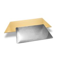 Double-sided placemat, gold-silver, decorated edge, 30 x 40 cm